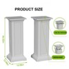 Maggift Planters Set of 2, Column Structure Tall Plant Stand, Column Structure Design Plant Pot with Drain Tray, White, 13.98"*13.98"36.02" - 4 of 4