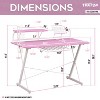 NicBex 47.25 Inch Modern Computer Home Office Desk with Cup holder and Shelving - 3 of 4