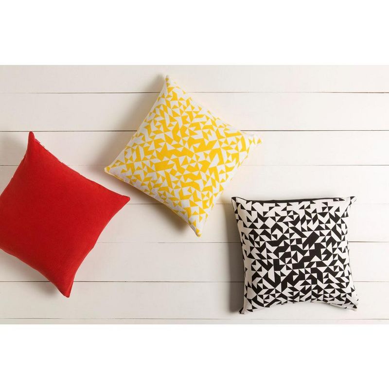 Mark & Day Kalenberg 20"L x 20"W Square Pillow Cover Down Insert Modern Bright Red Throw Pillow, 2 of 3