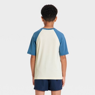 Детские рубашки Art Class Boys' Short Sleeve Rash Guard Swim Shirt - art class™ White L — фото 2