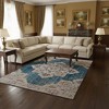 7' Yellow Medallion Runner Rug - 2 of 4