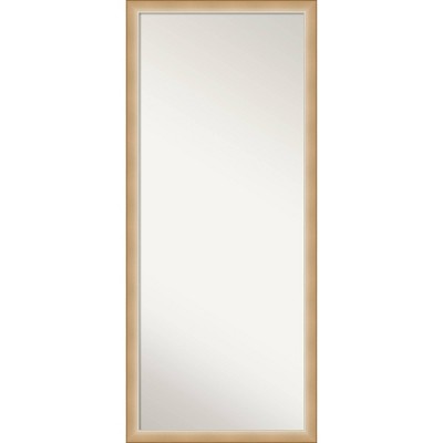 27" x 63" Eva Ambre Framed Full Length Floor/Leaner Mirror Gold - Amanti Art