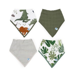 Little Unicorn Cotton Muslin Bandana Bib - 4pk - 1 of 4