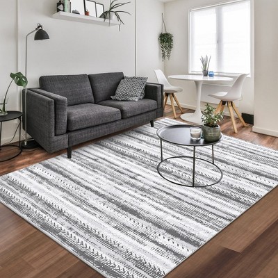 WhizMax Area Rug Boho Rug Washable Area Rug Moroccan Bohemian Farmhouse Rug Geometric Floor Carpet