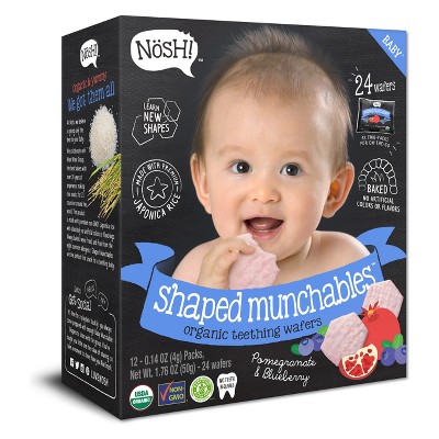 nosh baby munchables organic teething wafers