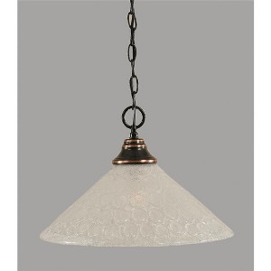 Toltec Lighting Any 1 - Light Pendant in  Black Copper with 16" Italian Bubble Shade - 1 of 1