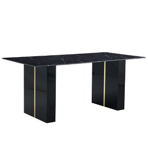 NicBex 71 Inch Rectangle Dining Table with Patterned Tabletop and MDF Legs for 6 to 8,Living Meeting Room - 1 of 4