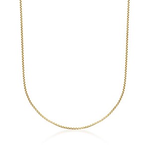 Ross-Simons 1.7mm 14kt Yellow Gold Rounded Box-Chain Necklace - 1 of 2