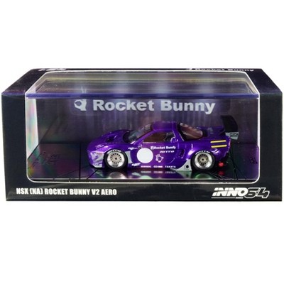 NSX (NA) Rocket Bunny V2 Aero RHD (Right Hand Drive) Purple Metallic 1/64 Diecast Model Car by Inno Models