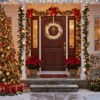 SEVOBAL Wreaths 24 Inch Christmas Wreath Front Door Decorations for Indoor Outdoor Festive Holiday Garland Christmas Paper Wreath, Gold, 24"*24"*4" - 3 of 4