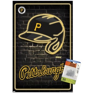 Trends International MLB Pittsburgh Pirates - Neon Helmet 23 Unframed Wall Poster Prints - 1 of 4