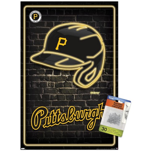 Trends International Mlb Pittsburgh Pirates - Neon Helmet 23 Unframed Wall  Poster Print Clear Push Pins Bundle 14.725 X 22.375 : Target