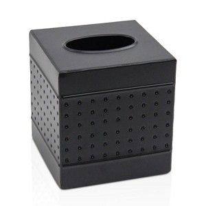 LunaLulinlk Metal Tissue Box Cover, Elegant Black Holder & Dispenser, Rust-Resistant Decorative Square Tissue Box - 1 of 4