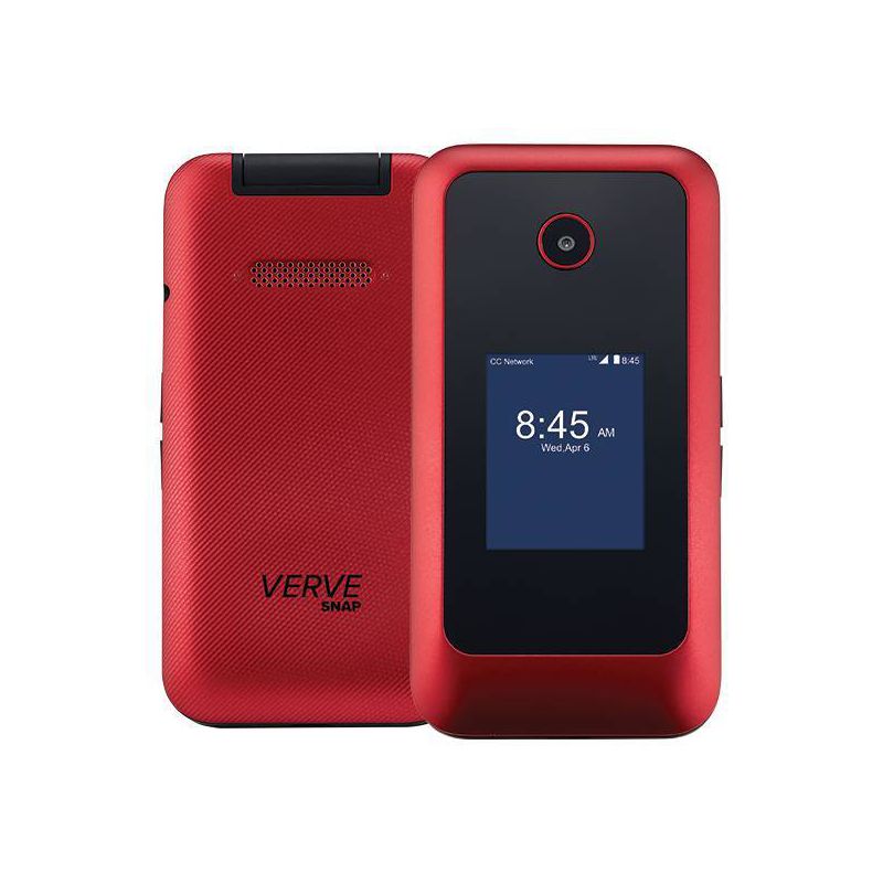 Consumer Cellular Verve Snap (8GB) Flip Phone - Red, 1 of 16