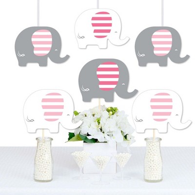 Big Dot of Happiness Pink Elephant - Decorations DIY Girl Baby Shower or Birthday Party Essentials - Set of 20