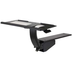 Mount-It! Sit Stand Keyboard Tray, Height Adjustable Under Desk Keyboard and Mouse Drawer With Ergonomic Wrist Rest Pad - 1 of 4