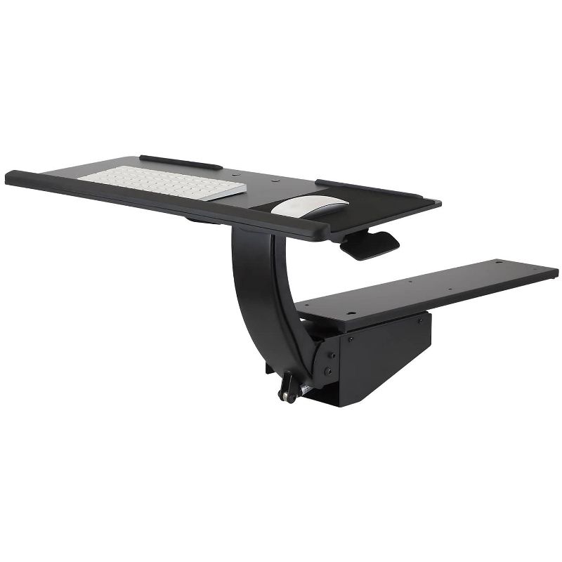 Mount-It! Sit Stand Keyboard Tray, Height Adjustable Under Desk Keyboard and Mouse Drawer With Ergonomic Wrist Rest Pad, 1 of 9