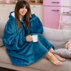 PAVILIA Faux Shearling Wearable Blanket Hoodie, Cozy Oversized Hooded Sweatshirt Adults, Warm Fleece Big Pocket - 4 of 4
