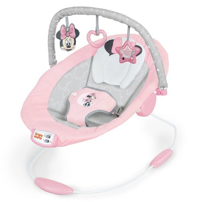 Bright Starts Disney Baby Minnie Mouse Rosy Skies Pink Baby Bouncer Infant Seat