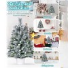 Whisen 2FT Tabletop Christmas Tree with Eucalyptus & Pine Needle Accents, 68 Tips, Plastic Cement Base - Green - 3 of 4