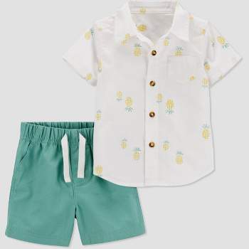 Carter's Just One You® Baby Boys' Pineapple Top & Bottom Set - Green