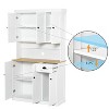 NicBex 70.86 Inch Tall Kitchen Pantry Storage Cabinet with 6 Doors and 1 Drawer for Dining Room,Bathroom,Kitchen,White - 4 of 4