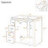 36'' Bathroom Vanity with Ceramic Sink Combo,Freestanding Vanity Set with Storage,3 Drawers and Soft Closing Doors – The Pop Home - 4 of 4