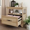 Adaline Café Lateral File Cabinet with Drawer Orchard Oak - Sauder: Open Shelf, Full Extension Slides - 2 of 4