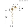 360 Lighting Kelowna Modern Swing Arm Wall Lamps Set of 2 with Cord Cover Brass Plug-in Light Fixture Glass Globe Shade for Bedroom Bedside Reading - 4 of 4