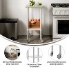 Flash Furniture Rawcliffe Portable Prep and Work Table with NSF Certified 18 Gauge Stainless Steel Top Shelf, Galvanized Steel Undershelf and 4 Caster - 3 of 4
