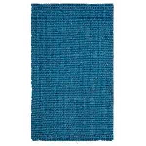 Blue Basket Weave Woven Accent Rug 3