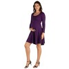 24seven Comfort Apparel Long Sleeve Knee Length Maternity Skater Dress - 2 of 4