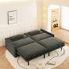 81.1'' Chenille Deep Seat 4-Seat Convertible Sleeper Sofa Bed with Storage and USB Port - 2 of 4