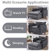 Busaurus Oversized Chenille Indoor Chaise Lounge Chair with Ottoman - 4 of 4