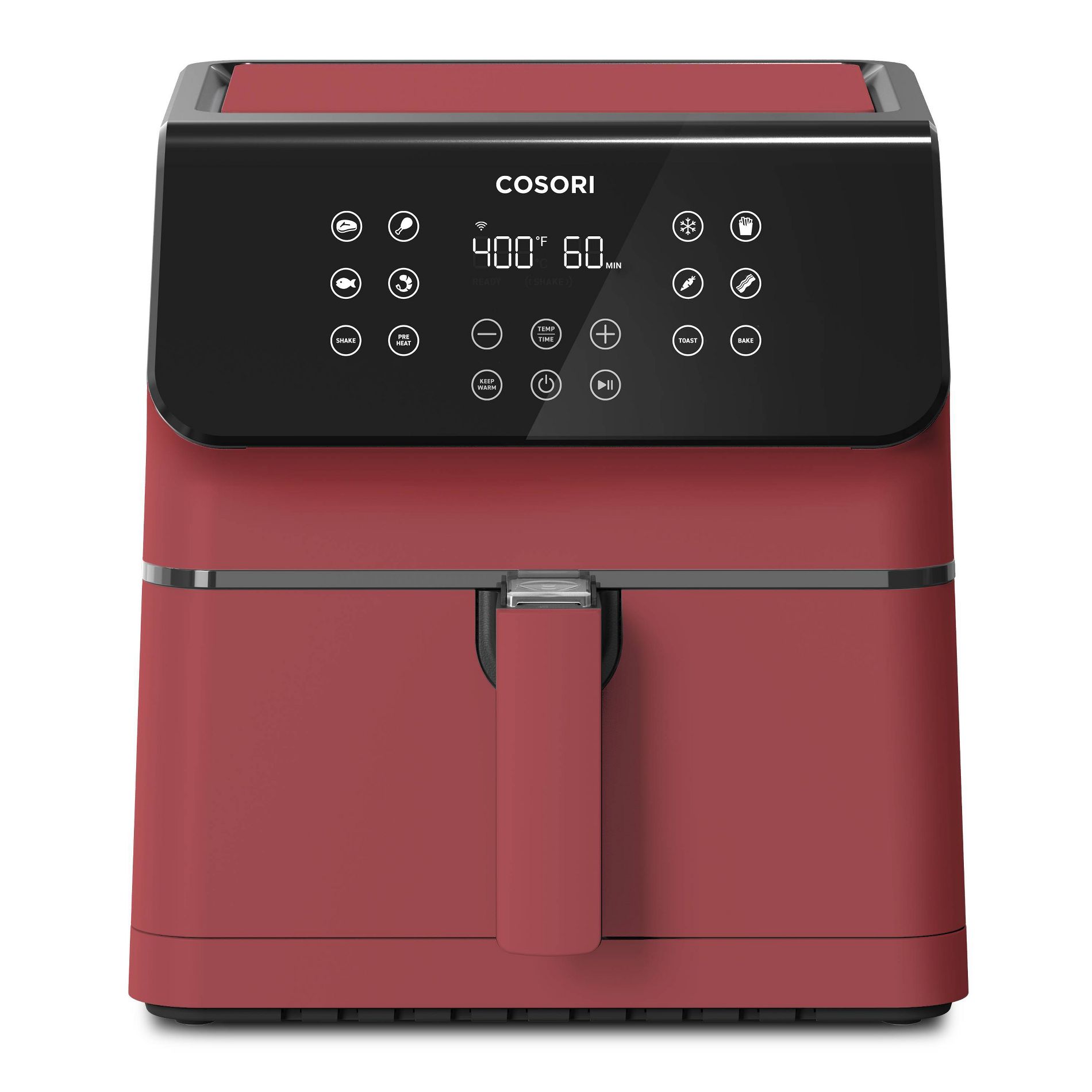 Cosori Pro II 5.8qt Smart Air Fryer - Red: 1700W Electric Fryer, Dishwasher-Safe Parts, 1-Year Warranty