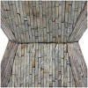 Olivia & May Mother of Pearl Geometric Hourglass Accent Table with Linear Mosaic Pattern Gray: Bohemian Style, No Assembly Required - 4 of 4