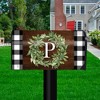 Briarwood Lane Everyday Mailbox Cover  - Standard Size - Wreath Monogram Letter P Mailbox Cover - 2 of 3