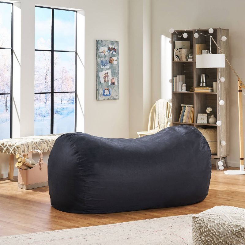 6.5' Asher Faux Suede Beanbag - Christopher Knight Home, 5 of 6