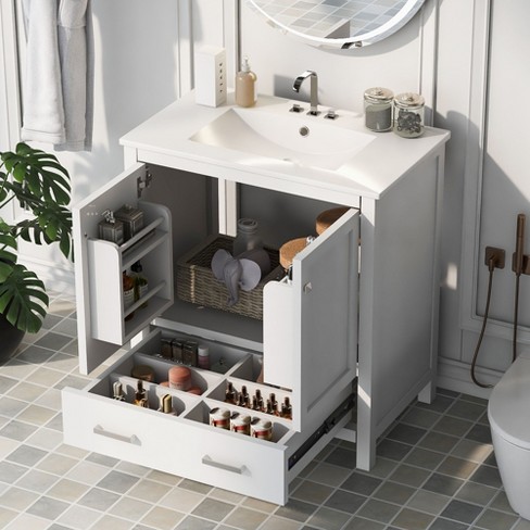 Target white bathroom cabinet 2025
