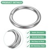 Unique Bargains Dream Catcher Stainless Steel Macrame Wreath Floral Round Metal O Rings 12 PCS - 2 of 4