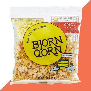 BjornQorn Spicy 15-Pack (1oz) Popcorn - 1 of 4