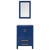 24 in. W x 19 in. D x 32 in. H Bath Vanity in Blue with Mirror and Sink Set - 2 of 4