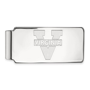 Black Bow Jewelry 14k White Gold Virginia Wahoos NCAA Money Clip - 1 of 3