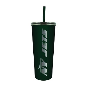 NFL New York Jets 24oz Skinny Tumbler with Straw - 1 of 4