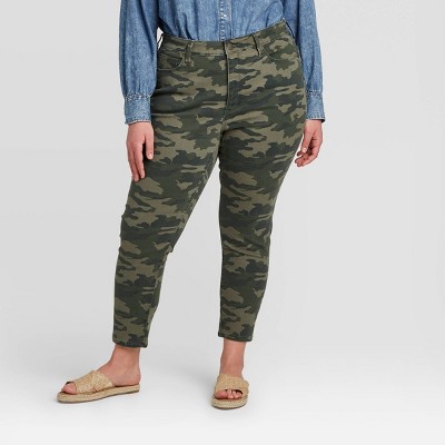 plus camo jeans