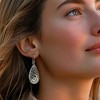 Ross-Simons Sterling Silver Bali-Style Filigree Teardrop Earrings - 2 of 3