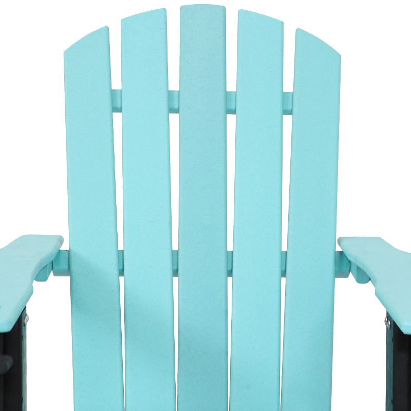 Sunnydaze Plastic All-Weather Heavy-Duty Outdoor Adirondack Chair with Drink Holder, 5 of 11