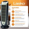Lasko 5160 Portable Electric 1500 Watt Room Oscillating Ceramic Tower Space Heater with Remote, Adjustable Thermostat, Digital Controls, and Timer - 2 of 4