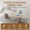 Racxily Wood Extendable Dining Table, Modern Oval Kitchen Table Perfect for Home Dining & Gathering, Living Room and Dining Room - 4 of 4