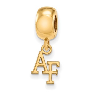 Black Bow Jewelry 14k Yellow Gold Plated Sterling Silver United States Air Force Academy Fighting Falcons NCAA Bead Charm - 1 of 3